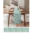 thumbnail image 3 of Ldtrchee Abstract Teal Green Table Runner 70 Inches, Modern Country Rustic Street Paint Art Bed Runner Dresser Scarves Tabletop for Indoor Outdoor Parties/Ceremony/Banquet, 13" x 70", 3 of 8