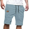 thumbnail image 2 of XUNKUSGA Mens Shorts Cotton Elastic Waist Drawstring Casual Shorts With Pockets Fashion Beach Stretch Twill Chino Golf Shorts for Men S-5XL, 2 of 4
