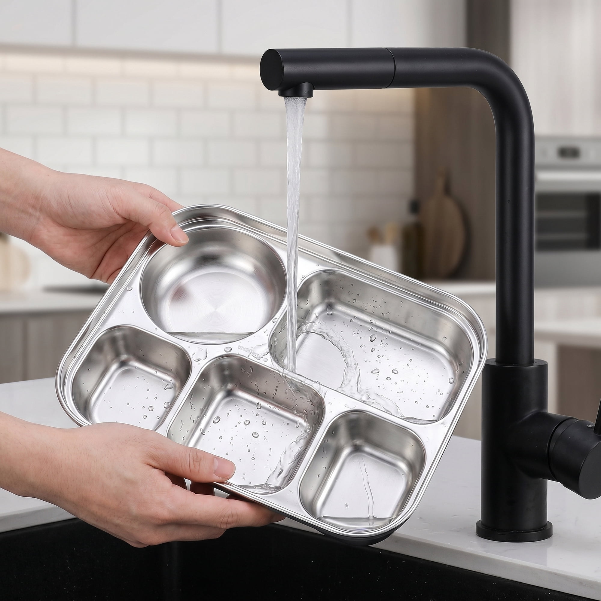 Unique Bargains Compartment Leak-Proof Meal Lunch Bento Box Blue-Gray-1