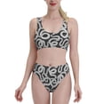 thumbnail image 2 of Picia Snake Women's High Waisted Bikini Scoop Neck Swimsuit Two Pieces Bathing Suit-Medium, 2 of 8
