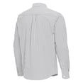 thumbnail image 3 of Men's Antigua Gray Oregon Ducks Ellis Woven Tri-Blend Long Sleeve Button-Down Shirt, 3 of 3
