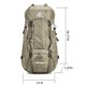 thumbnail image 4 of Mochila impermeable Bseash 60L para senderismo y camping con cubierta para lluvia, 4 of 9