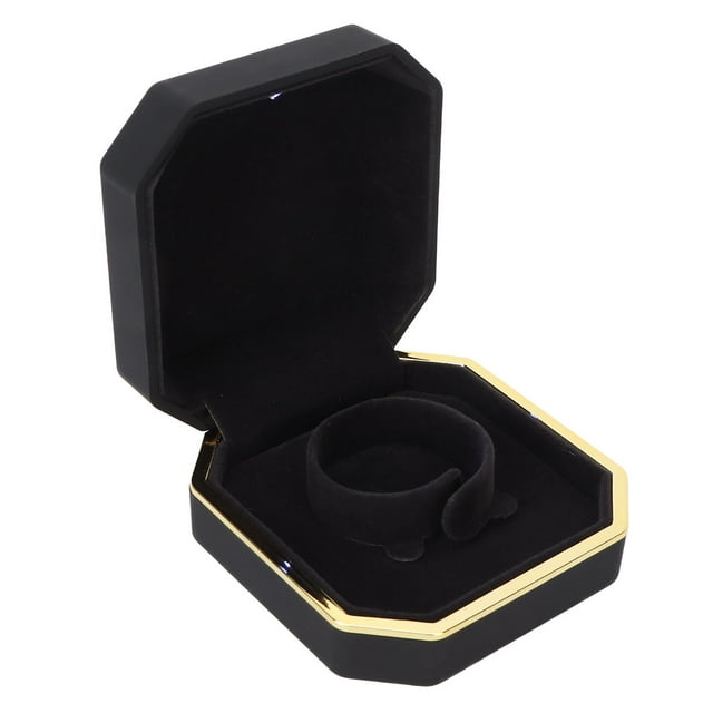 Jewelry Box, Scratch Proof Wide Application Portable Exquisite Bracelet Box Protection For Mother For Marriage Proposal Black