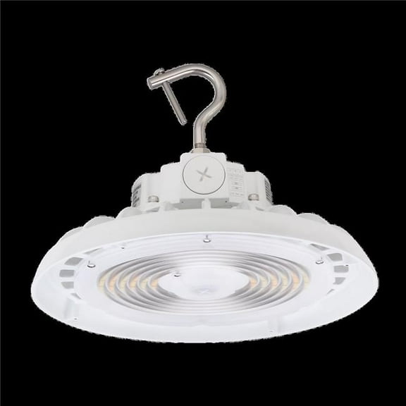 Medinah Power 102-12400025-2 11 in. 100, 125 & 150W 3500K-5000K 120-277V Correlated Temperature Select Round Integrated LED Dimmable High Bay Light - White