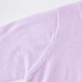 thumbnail image 4 of Povozer Toddler Girls Cardigan Sweater Bolero Shrug Kids Long Sleeve Crop Tops(Purple,9-10Y), 4 of 5