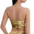 thumbnail image 5 of Laqbezok Women's Sexy Sequin Tube Top, Strapless Sparkly Crop Bandeau, Shiny Party Night Out Outfit, 5 of 5