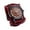 Red, variant on lionlar Men Wrist Watch Cuff Watch Round Dial Roman Numerals Leather Bracelet Watch Male Brown