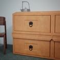 thumbnail image 3 of Renovators Supply Cabinet Pulls 2-3/4" Black Wrought Iron Swing Handle Drawer Pulls w/Screws, 3 of 9
