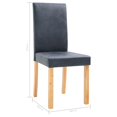 thumbnail image 4 of vidaXL Dining Chairs 4 pcs Gray Faux Leather, 4 of 5