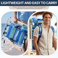 thumbnail image 4 of Ktaxon 2 Pcs Backpack Beach Chair, Outdoor 4-Level Adjustable Folding Chair, Removable Headrest, Blue & Green Stripes, 4 of 10