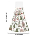 thumbnail image 6 of Yayeee Kitchen Hanging Hand Towels Set of 2 with Loop Bathroom Absorbent Tie Towel, Green Nordic Christmas, 6 of 7
