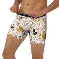 thumbnail image 2 of Mens Extended Length Boxer Briefs - Cartoon Chickens Underwear Boxer Briefs with Elastic Band, 2 of 5