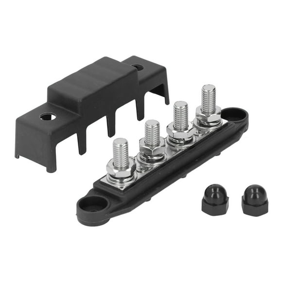 Power Distribution Block,4 Position Bus Bar DC Power Bus Bar VDC Bus Bar High Capacity