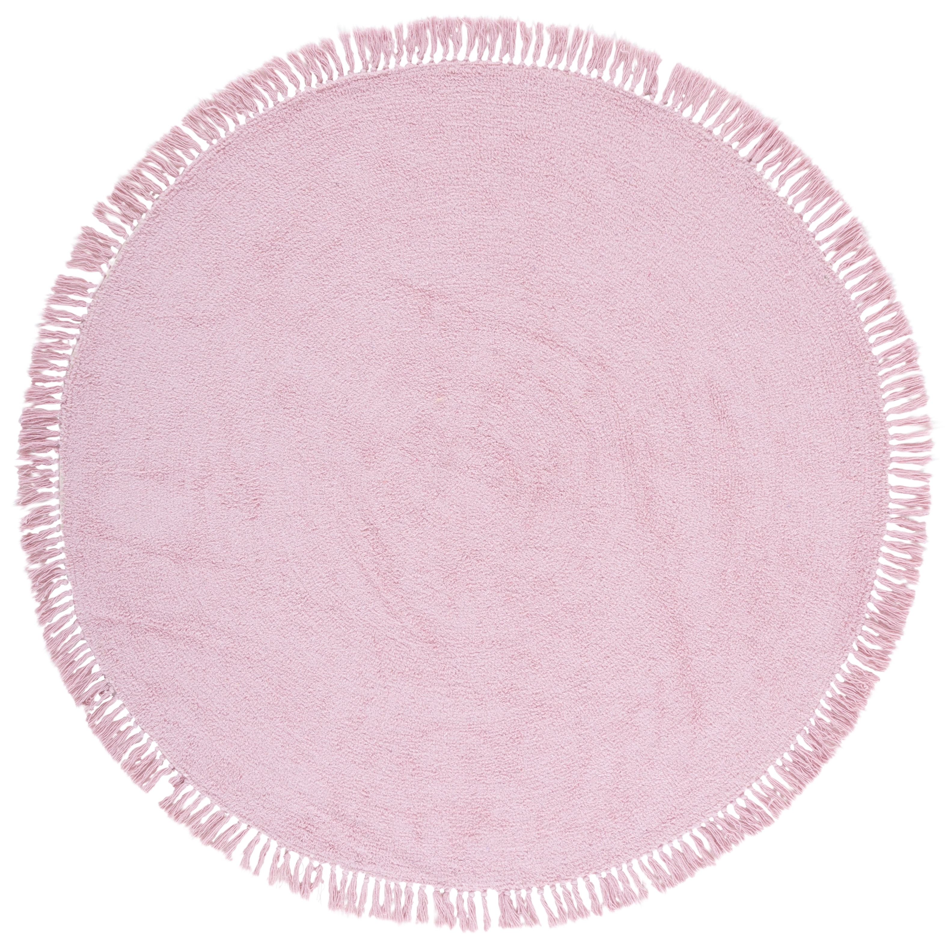 Safavieh Easy Care Frosina Solid Area Rug, Rose, 5' x 5' Round