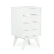 Brooklyn + Max Baxter 32 inch H x 18 inch W Four Drawer Floor Storage Cabinet in Pure White