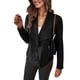 thumbnail image 1 of Abrigo PRETTYGARDEN de Ante Sintético Abierto Corto Negro Talle XL, 1 of 9