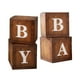 thumbnail image 5 of 4x Cajas de bebé con letras Género Decoración Cajas de globos reutilizables para el hogar Boda Foto de Navidad Suministros para , COLOR DE LA MADERA Macarena Cajas de Globos, 5 of 8