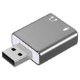 thumbnail image 2 of Convertidor BRobotix de USB 2.0 a 3.5mm, Audio y Micrófono. Gris. Brobotix 263571, 2 of 2