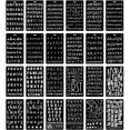 thumbnail image 2 of 24 PCS Letter and Number Stencils Alphabet Stencil for A5 Bullet Journal Supplies Scrapbooking Painting Drawing Craft for Notebook, Diary, Scrapbook, DIY Drawing Template - 4.×7in, 2 of 7