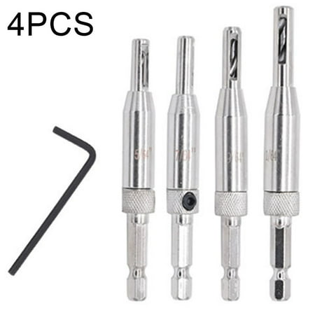

Karcher Hardware Self-Centering Drill Bits 4pcs Self Centering Hinge Hardware Drill Bit Set New