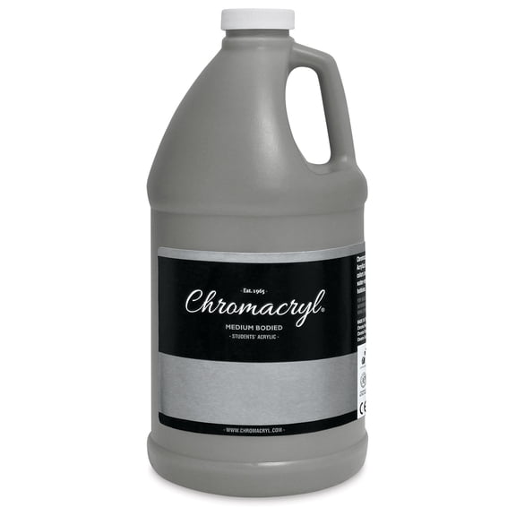 Chromacryl Students' Acrylics - Silver, 64 oz bottle