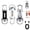 Silver+White+Black, variant on Orvyla Mini Keychain Flashlight, 1200 Lumens EDC Mini Keychains Flashlight, Portable Rechargeable Bright Keychain Flashlight, Rechargeable 7 Lights Modes, for Camping Outdoor (1 PCS)