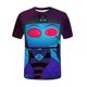 thumbnail image 4 of Hazbin Hotel Camiseta Manga Corta Cuello Redondo Estampada Moda Casual Mujer Azul/XL, 4 of 5