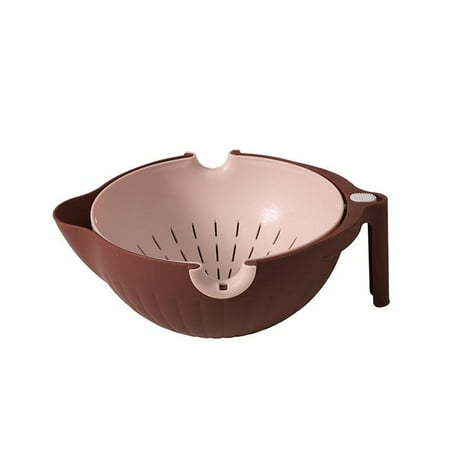 

Kitchen 2-in-1 Multifunctional Double-layer Strainer Basket detachable Washing Bowl and Strainers Colanders Strainers Basket Sets Vegetables Basin