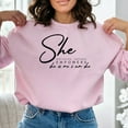 thumbnail image 6 of Inspirational Quote Women Empowerment Sweatshirt, She Motivates Inspires Empowers, Feminist Clothing, Statement Sweater, Gift for Her, 6 of 10