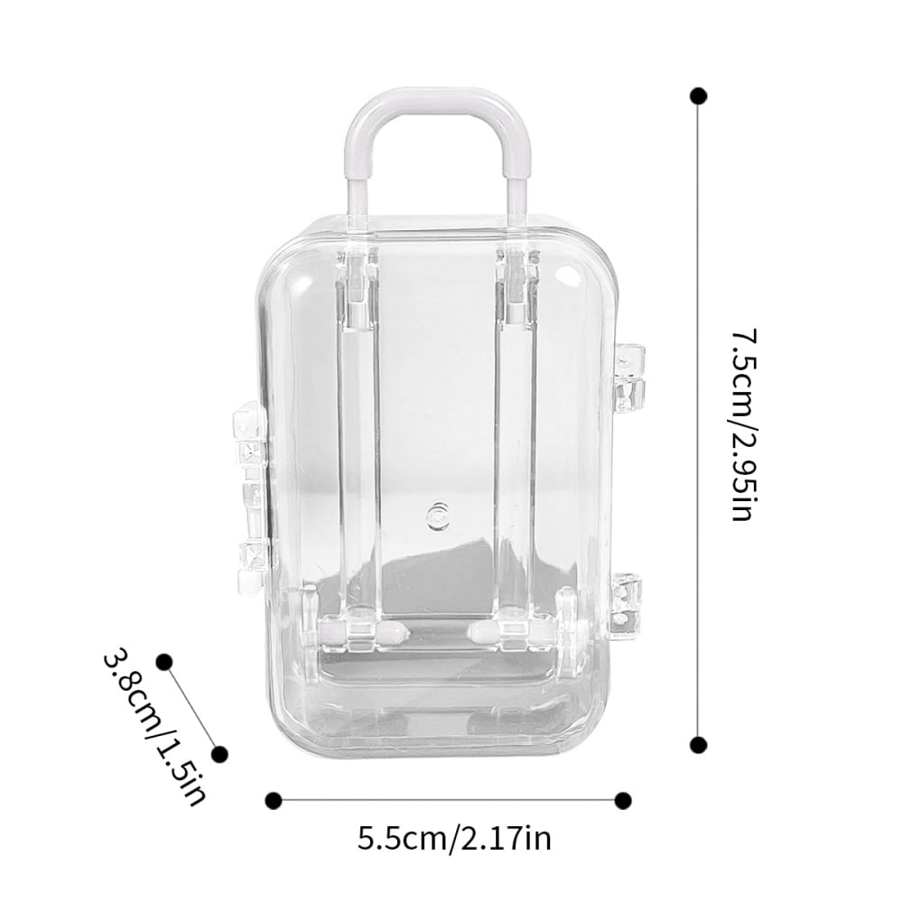 Mini clear suitcase sales