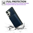 thumbnail image 4 of Compatible with Samsung Galaxy A56 5G Wallet Phone Case,Magnetic Detachable Zipper Card Wallet,With Card Slots,Wrist Strap,PU Leather Shockproof Anti-fall Rugged Phone Case Cover,Blue, 4 of 11