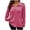 Pink, variant on Enjoytime Womens Shirts Plus Size Casual Cute Solid Color V-Neck Lapel Neck Long Sleeve Shirt Fall Winter Women's Tops