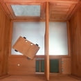 thumbnail image 6 of TRIXIE Weatherproof Outdoor 2-Story Wooden Small Animal Hutch with Run & Pull-Out Tray, Brown, 6 of 6