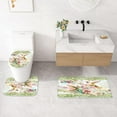 thumbnail image 4 of 4 Pcs Green Hummingbird Flower Shower Curtain Sets with Rugs for Bathroom Decor, Rustic Floral Bathroom Sets with Shower Curtain and Rugs, Bathroom Curtain Set with Mats (Hooks Not Included), 4 of 6