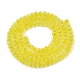 thumbnail image 2 of 20 strand Electroplate Glass Beads Strands Pearl Luster Plated Faceted Hole: 0.4mm 113~115pcs/strand 32.5~33cm Rondelle Yellow 3.5~3.8x3mm, 2 of 4