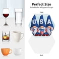 thumbnail image 6 of Gaeub Cute Gnomes in USA Print 4 Pcs Leather Coasters for Drinks ,Drink Coasters Sets,Drink Table Cup Coasters for Living Room Kitchen Coffee Decor-Hexagon, 6 of 6