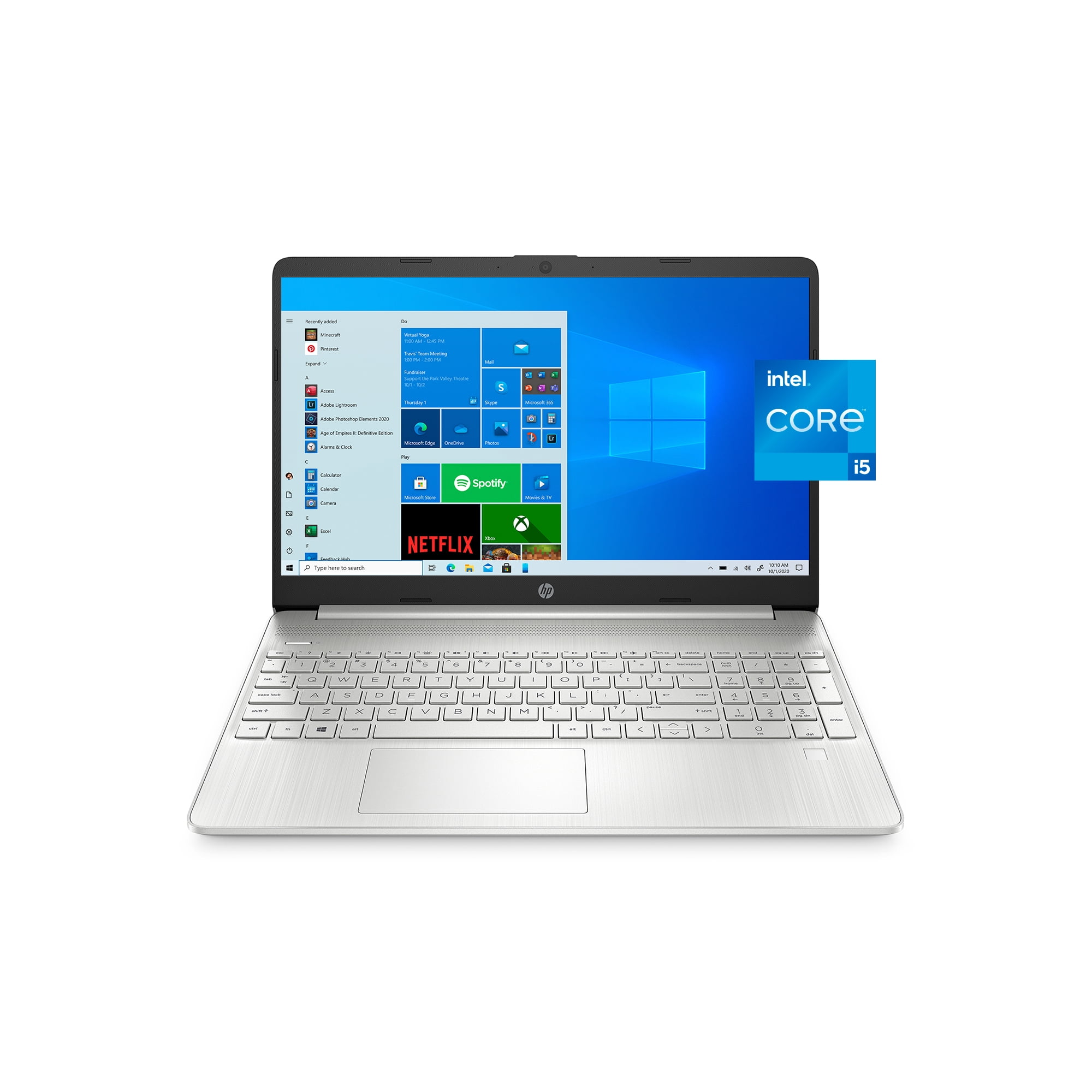 HP 15.6" Laptop, Intel Core i5-1135G7, 2.4GHz Intel Iris Graphics, 8GB Ram 512GB SSD, Windows 11, Natural Silver, 15-dy2152wm - Walmart.com