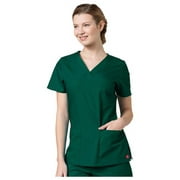 Red Panda Women's V-Neck Two Pocket Solid Scrub Top