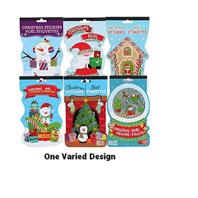 Christmas Stickers 4 Pages 80 Count One Varied Design Walmart