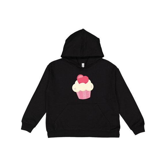 Inktastic Pink Cupcake, Pink Muffin, Cupcake Icing, Hearts Youth Hoodie Sweatshirt