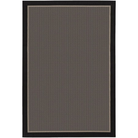 Couristan Tides Freeport Black & Taupe Indoor/Outdoor Rug, 2'7'x8'2' Rn