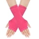 thumbnail image 1 of Zhuge Guantes sin dedos para mujer, guantes sin dedos con orificio para el pulgar, cálidos para invierno para mujeres y hombres, color rosa, 1 of 4