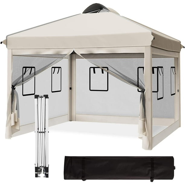 JOINATRE 8' x 8' Pop Up Canopy with Netting, Easy Set Up Outdoor Canopy
