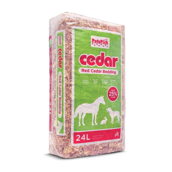 PETSPICK Ropa de Cama para Mascotas de Cedro Rojo para Perros y Caballos 24L