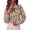 03# Coffee, variant on Womens Striped Button Down Shirts Bow Tie Neck Long Sleeve Tops Color Block Stripes Loose Fit Tops Light Green S