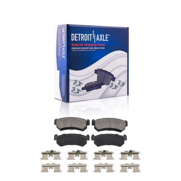 Detroit Axle - Rear Ceramic Brake Pads w/Hardware Kit for Suzuki Forenza, Reno