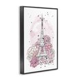 thumbnail image 2 of Stupell Industries Contemporary Peony Paris Eiffel Tower Black Framed Giclee Art, 12 x 18, by Martina Pavlova, 2 of 8