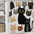 thumbnail image 2 of RKSupls Waterproof Shower Curtain, Colorful Cartoon Cat Faces Seamless Polyester Shower Curtain with Hooks for Chic Elegant Home Bathtub Bathroom Decor Washable Curtains, 2 of 6
