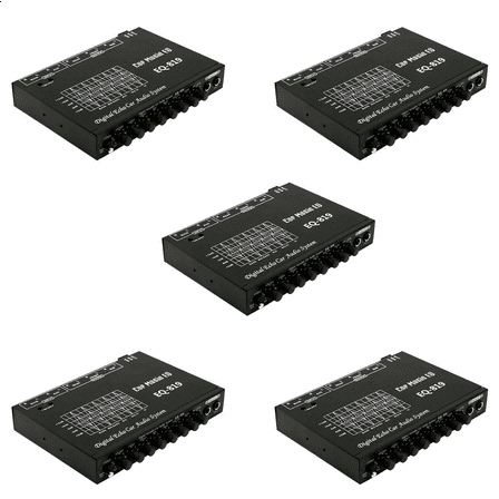 5X EQ-819 Car Equalizer Multifunctional Car Audio EQ Tuning Crossover Amplifier Parametric Equalizer Car Audio Equalizer