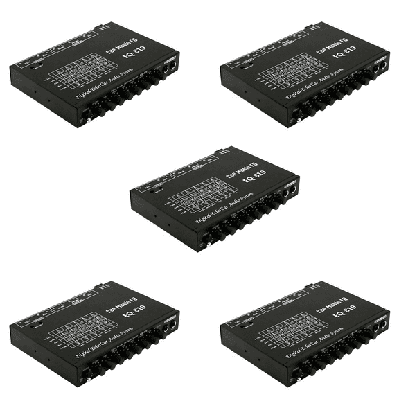 5X EQ-819 Car Equalizer Multifunctional Car Audio EQ Tuning Crossover Amplifier Parametric Equalizer Car Audio Equalizer